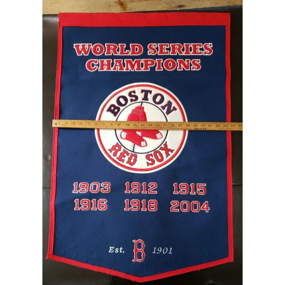 Boston Red Sox World Series Champions Winning Streak Wool Blend large Banner‎